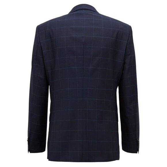 Hugo Boss Men's Dark Navy Windowpane Suit Jacket Size 34R (MSRP $445) - Picture 2 of 8